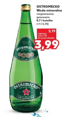 Woda mineralna gazowana Ostromecko promocja w Kaufland