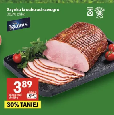 Szynka krucha od szwagra Krakus promocja w Delikatesy Centrum