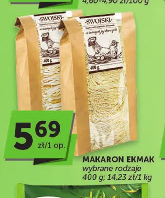 Makaron Swojski Ekmak promocja w Groszek