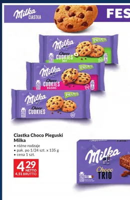 Ciastka Choco Pieguski Milka Choco Cookies Nut promocja w Makro