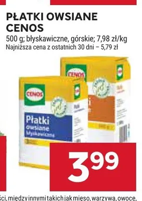 Płatki owsiane Cenos górskie promocja w Stokrotka