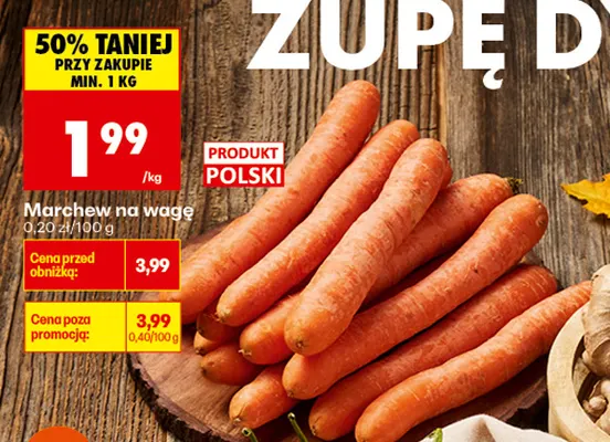 Marchew na wagę promocja w Biedronka