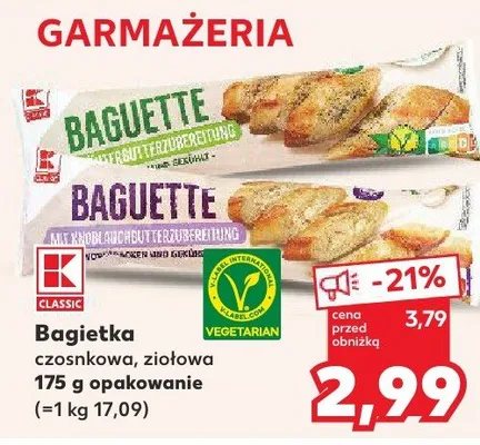 Bagietka czosnkowa K Classic promocja w Kaufland