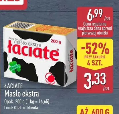 Masło ekstra  promocja w Aldi