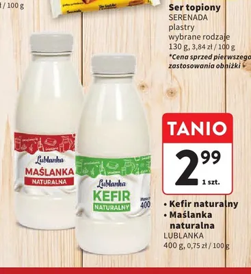 Kefir naturalny Lublanka promocja w Intermarche
