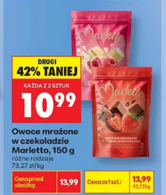 Maliny mrożone w czekoladzie Marletto promocja w Biedronka