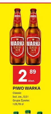 Piwo Warka Classic promocja w Chorten