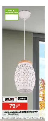 Lampa wisząca Bidar E27 promocja w Leroy Merlin