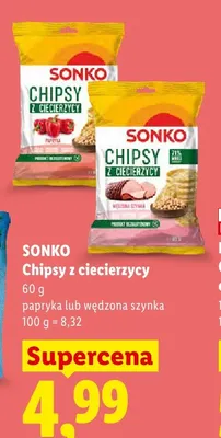 Chipsy z ciecierzycy papryka Sonko promocja w Lidl