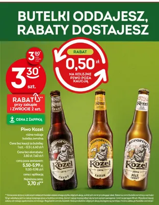 Piwo Kozel Ležák promocja w Żabka