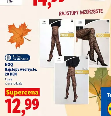 Rajstopy wzorzyste 20 DEN NOQ promocja w Lidl
