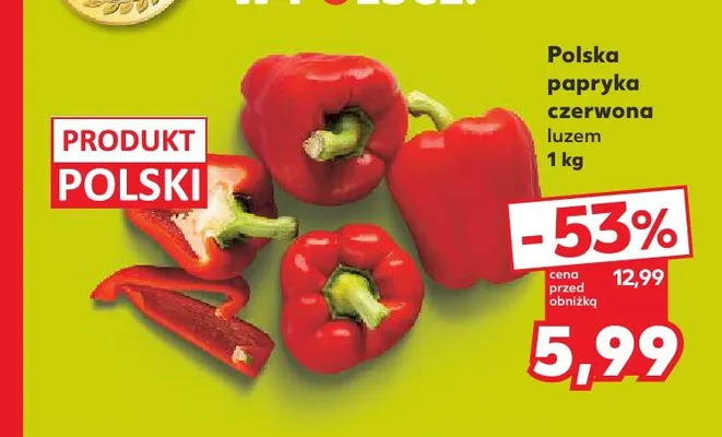 Papryka czerwona polska promocja w Kaufland