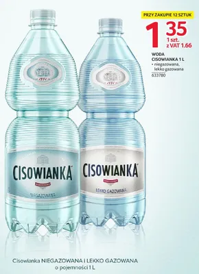 Woda niegazowana Cisowianka promocja w Selgros