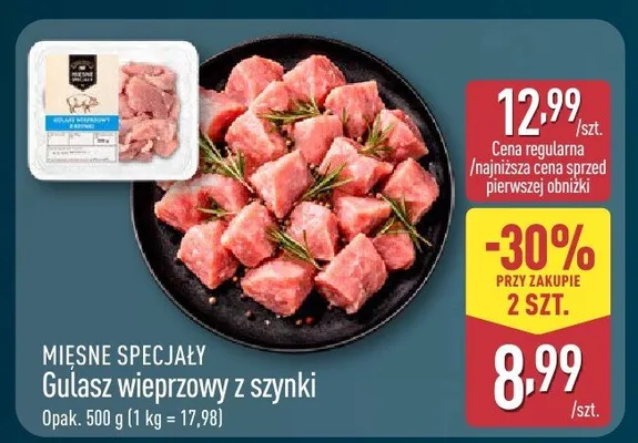 Gulasz wieprzowy z szynki Mięsne Specjały promocja