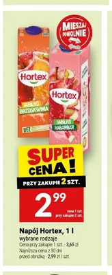 Napój Hortex Jabłko Brzoskwinia promocja w Twój Market