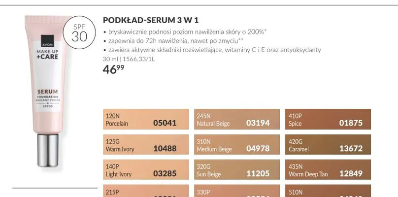 Podkład-serum 3 w 1 Avon promocja w AVON