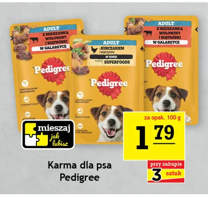 Karma dla psa Pedigree Adult z kurczakiem i warzywami w sosie Superfoods promocja w Gram Market