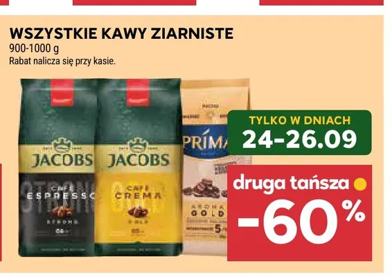 Kawa ziarnista Prima Aroma Gold promocja w Stokrotka