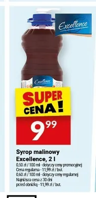 Syrop malinowy Excellence promocja w Twój Market