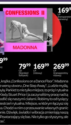 Płyta winylowa Madonna Confessions II różowy promocja w Empik