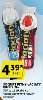 Jogurt pitny łaciaty Protein+ 360 g promocja w Groszek