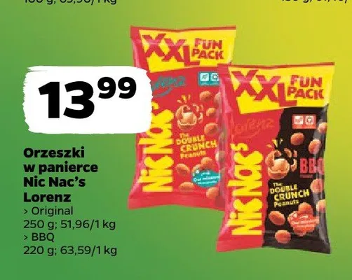 Orzeszki w panierce Nic Nac's Original Lorenz promocja w Netto