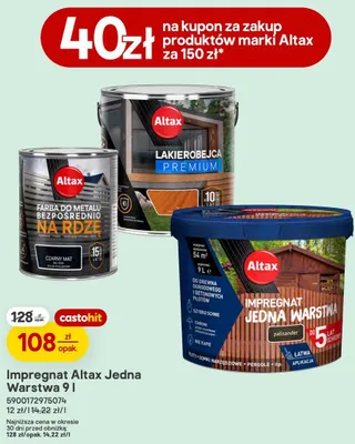Impregnat Altax Jedna Warstwa promocja w Castorama