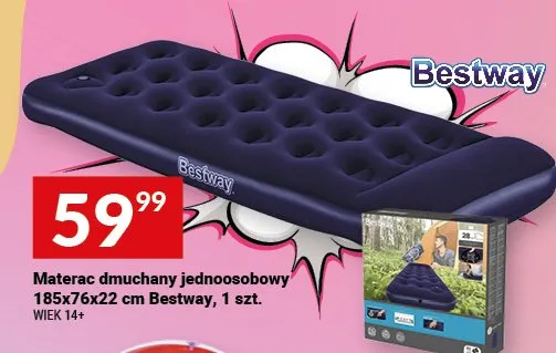Materac dmuchany jednoosobowy Bestway promocja w Twój Market