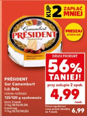 Ser Camembert lub Brie różne rodzaje promocja w Kaufland
