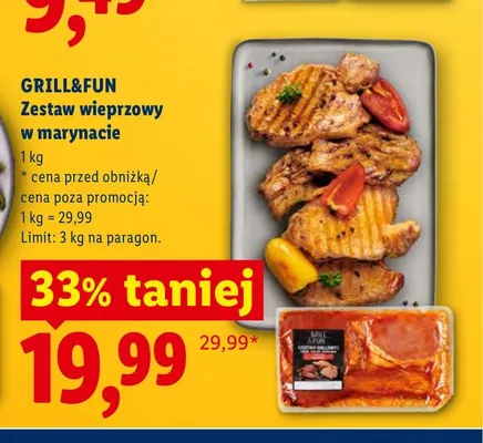 Zestaw wieprzowy w marynacie Grill&Fun promocja w Lidl
