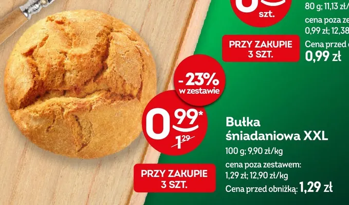 Bułka śniadaniowa XXL promocja w Żabka