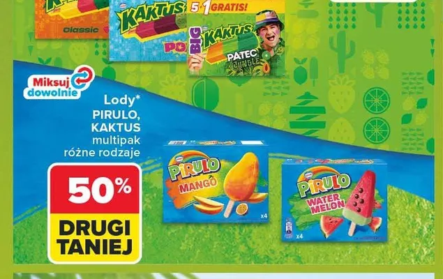 Lody Kaktus Pirulo multipack promocja w Carrefour Market
