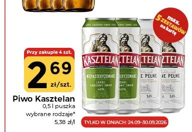 Piwo Kasztelan Niepasteryzowane promocja w Społem Częstochowa