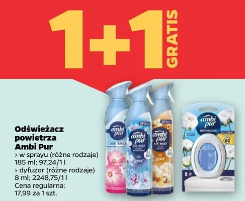 Odświeżacz powietrza w sprayu promocja w Netto