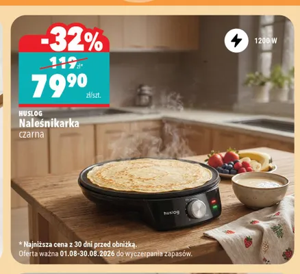Naleśnikarka Huslog czarna promocja w Biedronka Home