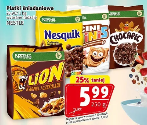 Płatki śniadaniowe Nesquik promocja w Prim Market