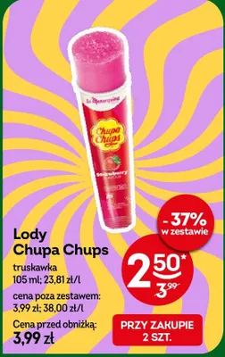 Lody Chupa Chups truskawka La Menorquina promocja w Żabka