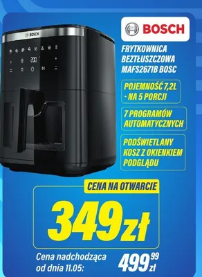 Frytkownica beztłuszczowa Bosch MAFS2671B promocja w RTV EURO AGD