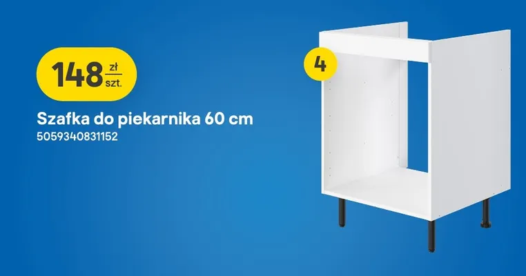 Szafka do piekarnika Pragma 60 cm promocja w Castorama