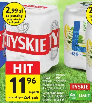 Piwo Lech Free Elder Lemon promocja w Intermarche