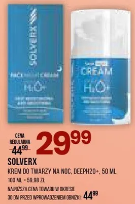 Krem do twarzy na noc Deep H2O+ Solverx promocja w Drogerie Natura