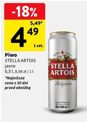 Piwo jasne promocja w Intermarche