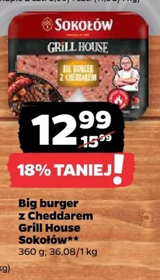 Big burger z Cheddarem Grill House Sokołów promocja w Netto