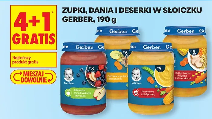 Zupki, dania i deserki w słoiczku promocja w Biedronka