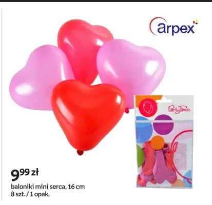 Baloniki mini serca 16 cm promocja w Empik