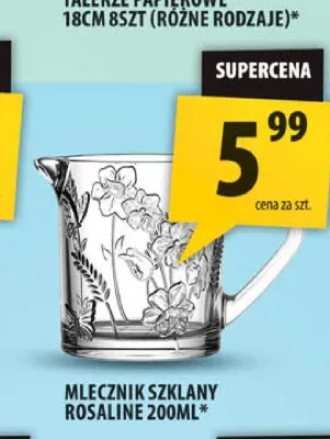 Mlecznik szklany Rosaline 200 ml promocja w Arhelan