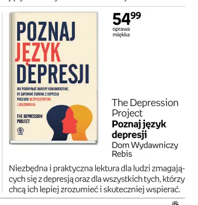 Książka Poznaj język depresji The Depression Project promocja w Empik