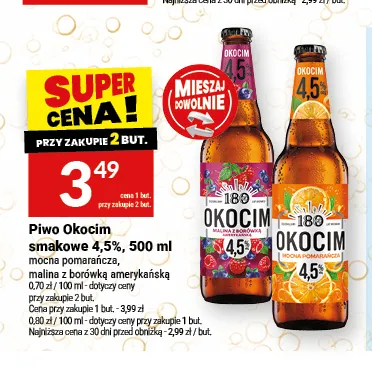 Piwo Okocim mocna pomarańcza promocja w Twój Market