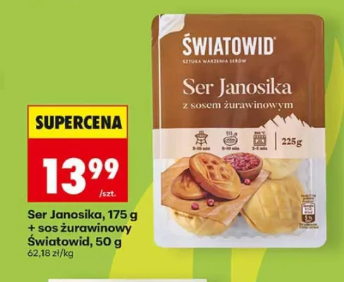 Ser Janosika z sosem żurawinowym Światowid promocja w Biedronka