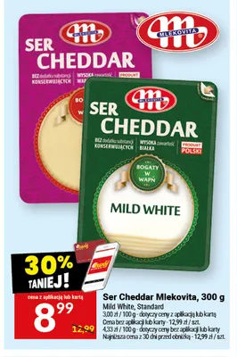 Ser Cheddar Standard Mlekovita promocja w Twój Market